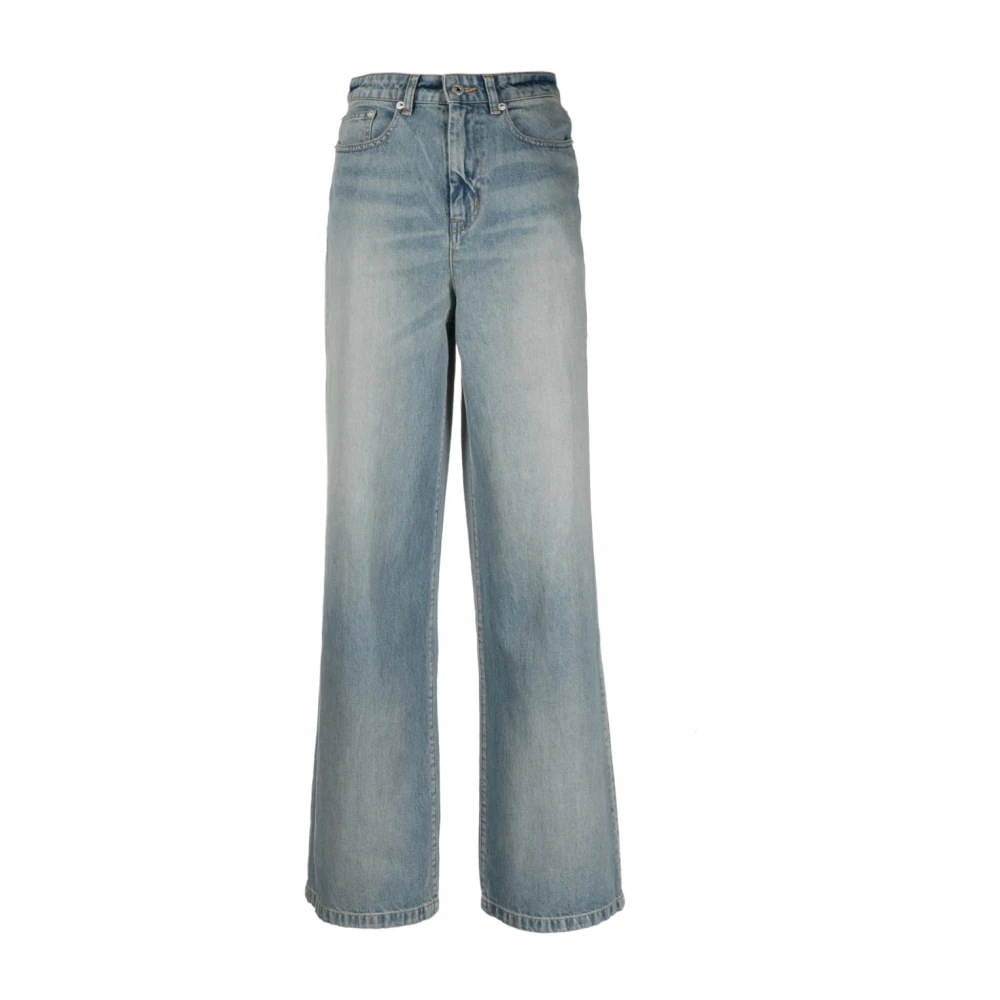 Kenzo Women's Blue Wide Leg Jeans
