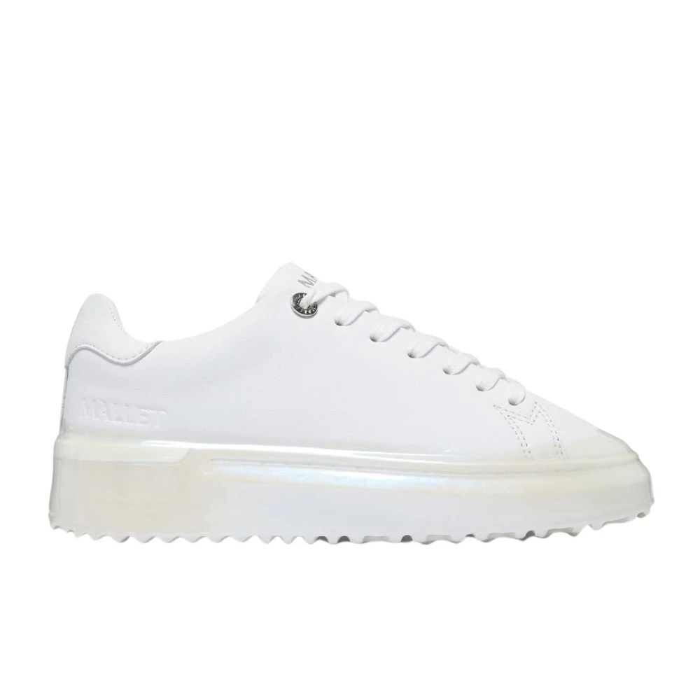 Mallet London Handgemaakte Iridescent Dip Sneakers Dames Schoenen Wit