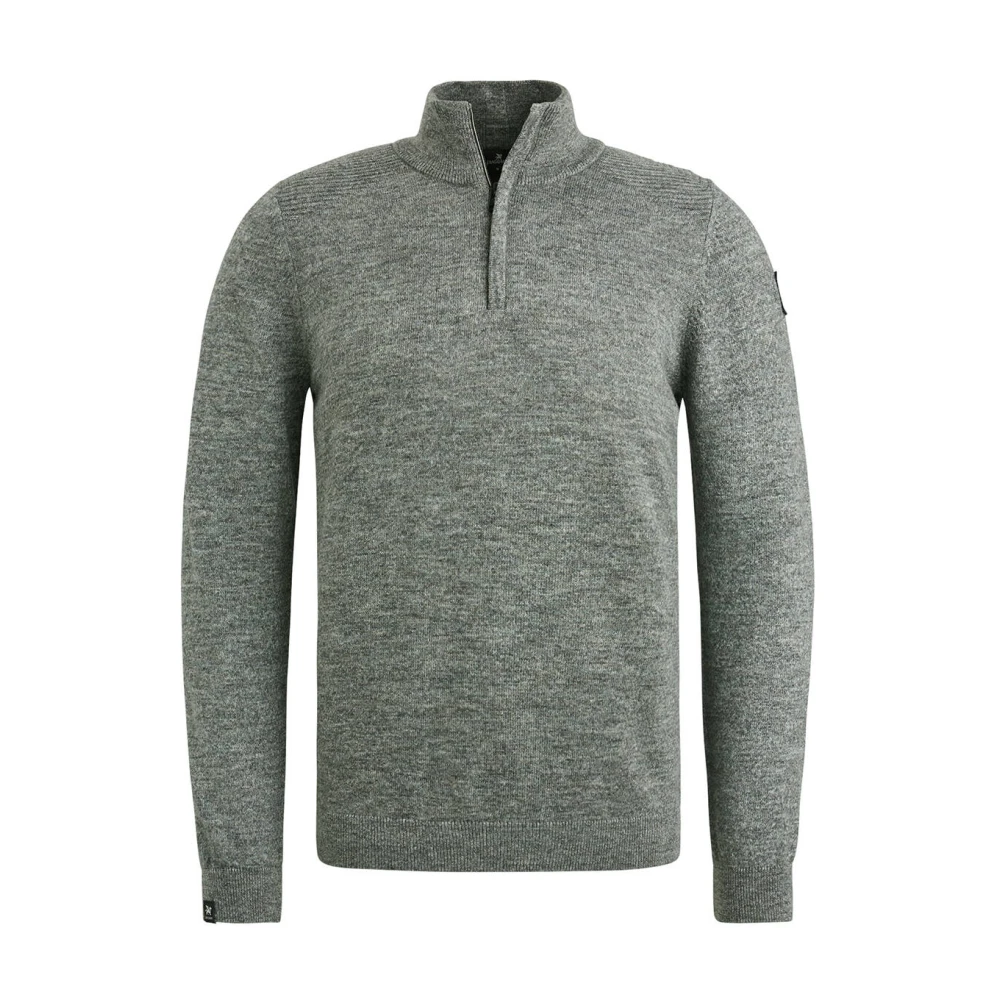 Vanguard Stijlvolle Pullover met Halve Knoopkraag Gray Heren