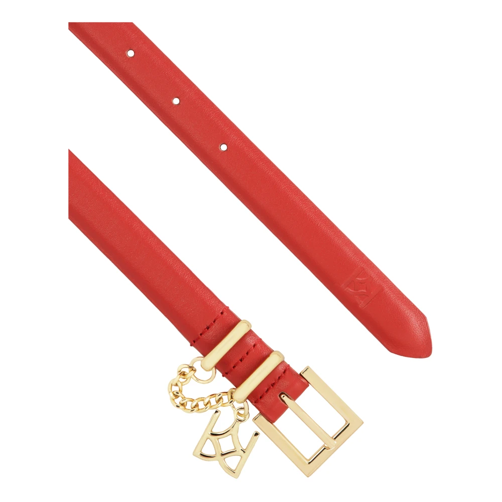 Kazar Rode smalle riem met ketting Red Dames
