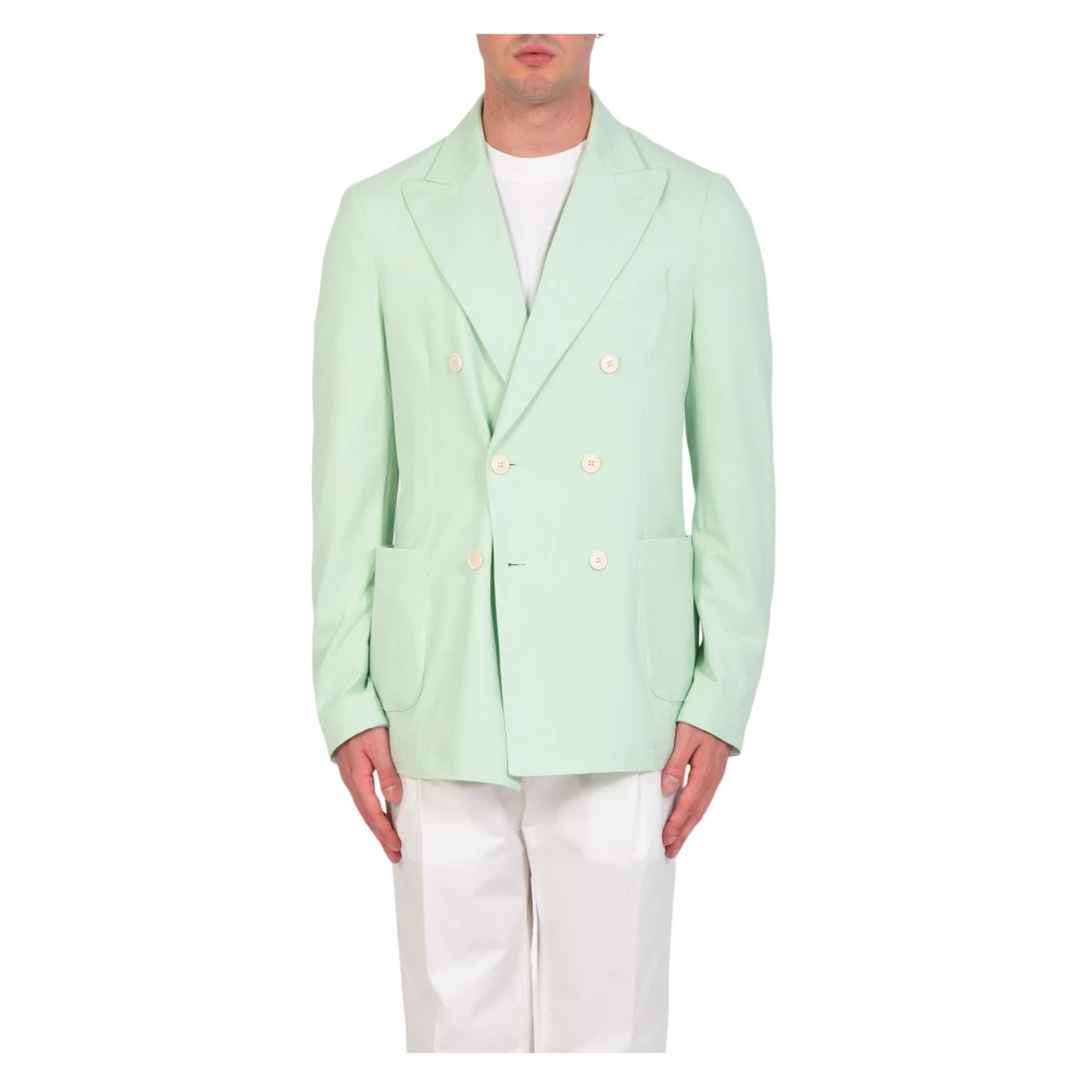 Circolo 1901 Pastel Double-Breast Blazer Green Heren