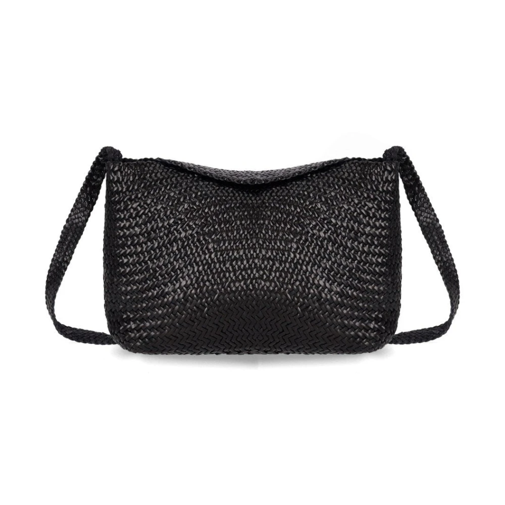 Dragon Diffusion Black Woven Leather Crossbody Bag - Female - Cross Body Bags - One Size - Bags