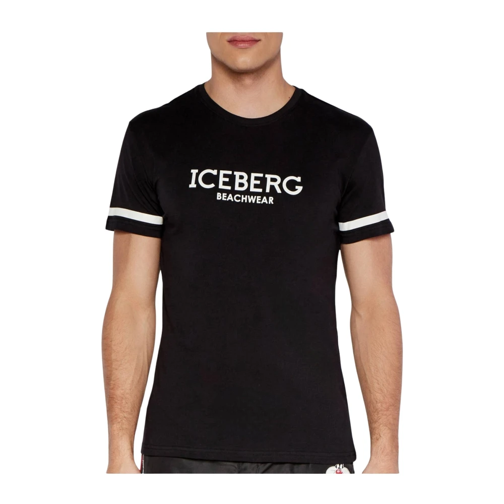 Iceberg Korte Mouw T-shirt Zwart Regular Fit Black Heren
