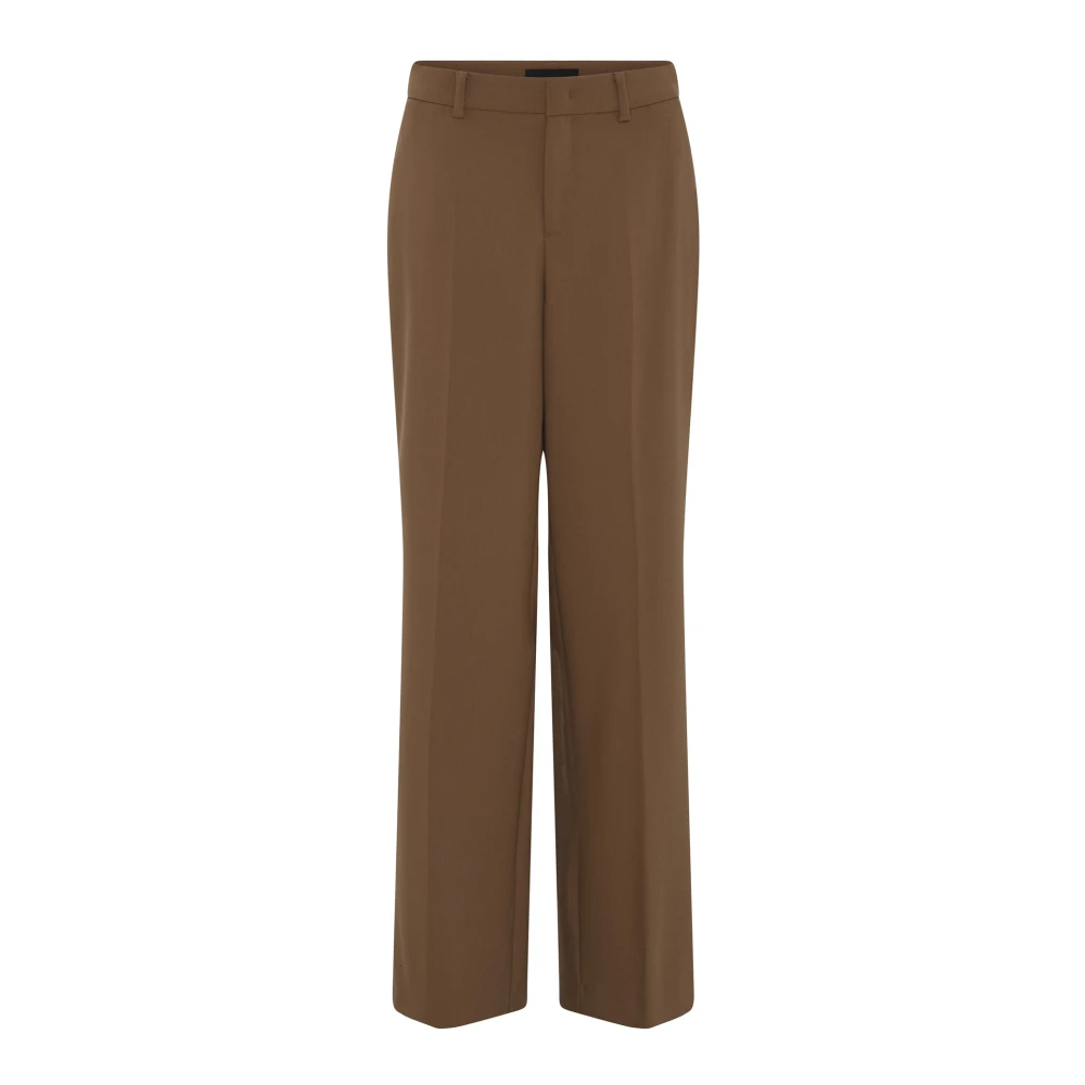 C.ro Women's Brown Wide Trousers - Wide Trousers - 2XL - Trousers
