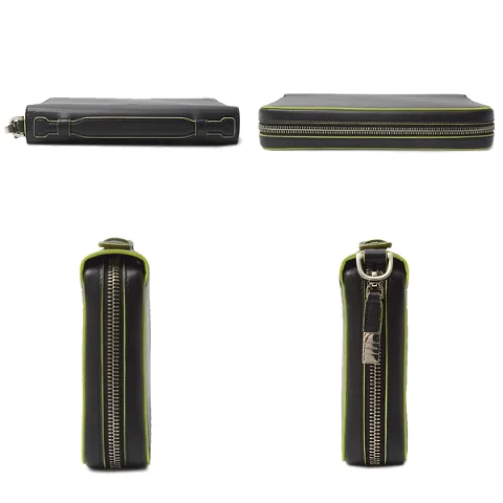 Dior Vintage Pre-owned Leather wallets Black Heren