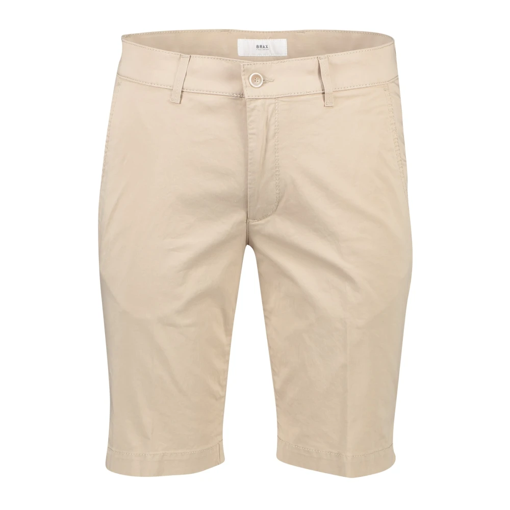 BRAX Beige Shorts NorHeren Pasvorm Katoen Stretch Beige Heren