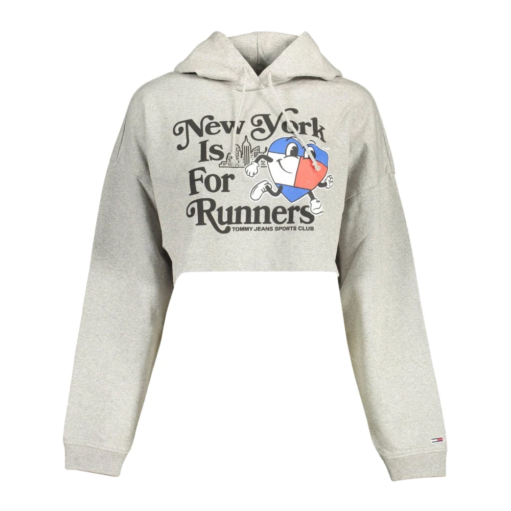 Tommy Hilfiger Women's Gray Hooded Cotton Sweater