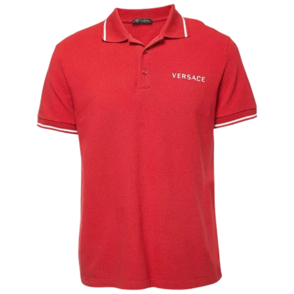 Versace Pre-owned Cotton tops Red Dames