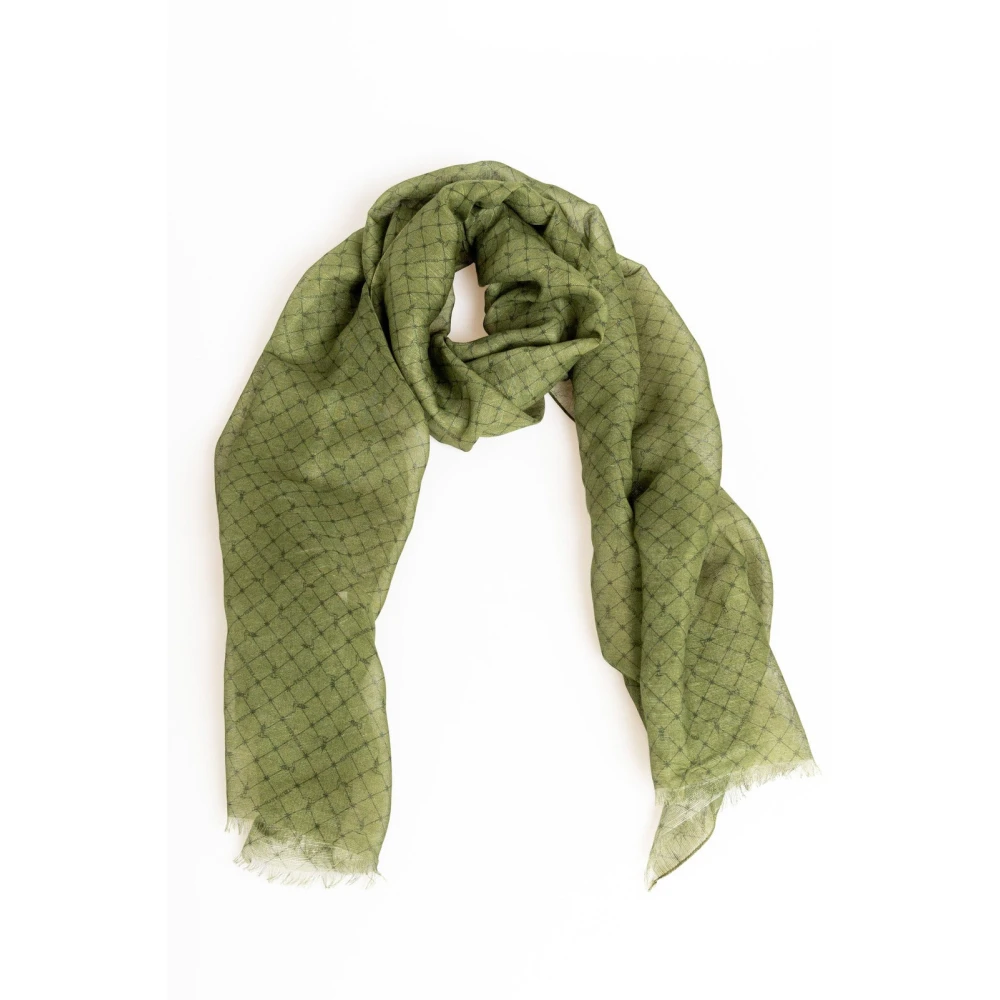 Trussardi Gedrukte Sjaal Accessoires Green Heren