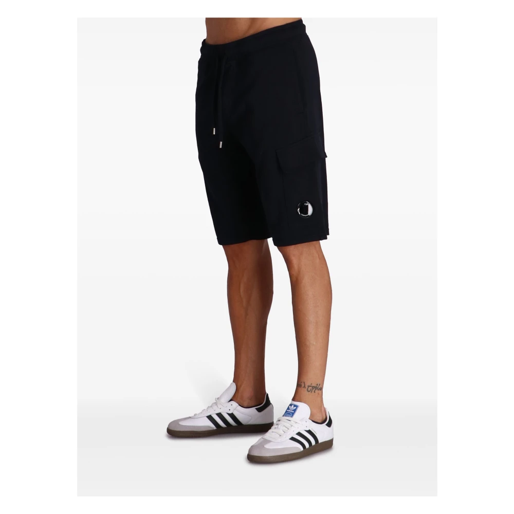C.P. Company Blauwe Fleece Cargo Shorts Blue Heren