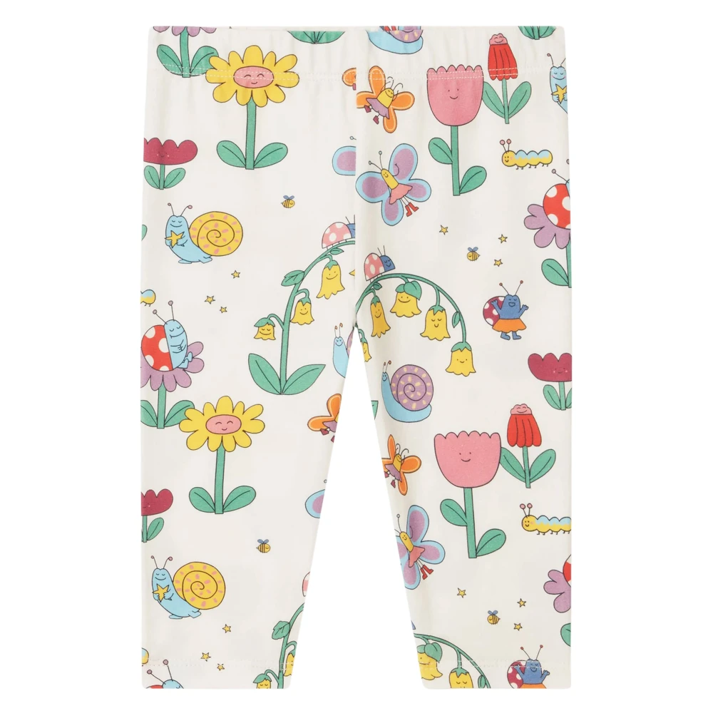 Stella Mccartney Girls Multicolor Leggings, 9 M, Flowers And Bug Leggings