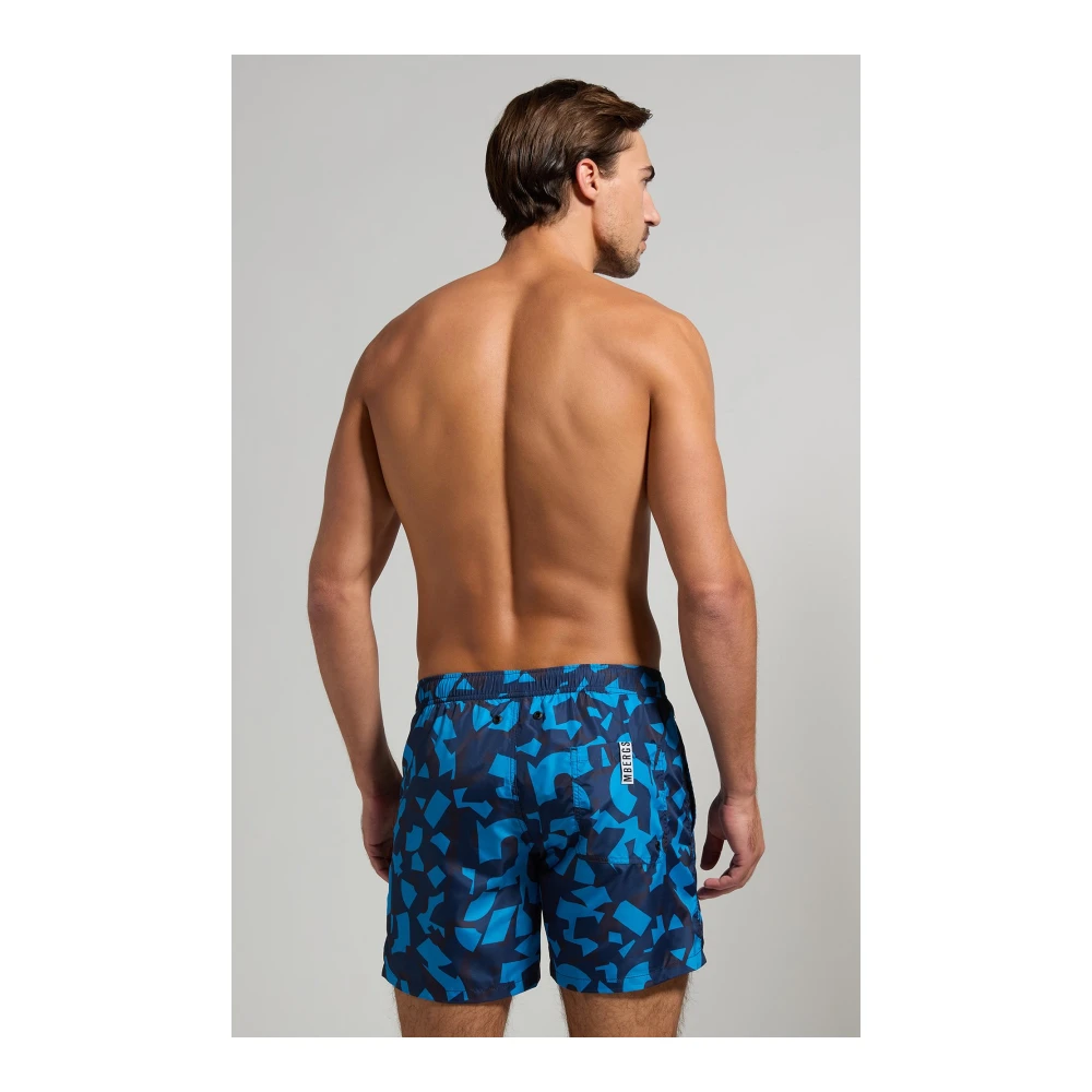 Bikkembergs Blauwe Zwembroek met Binnenbroek Multicolor Heren