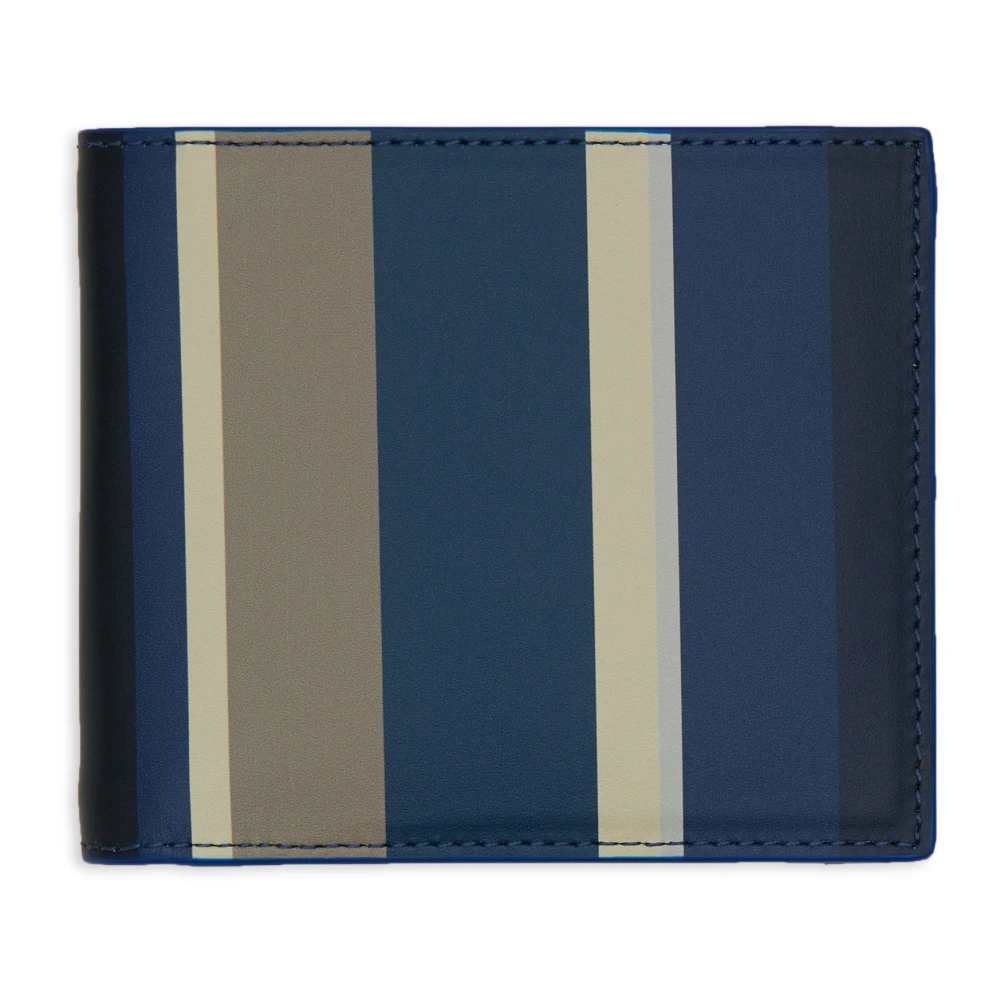 Gallo Blauwe herenportemonnee met veelkleurige strepen Multicolor Heren