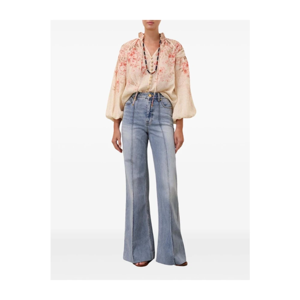 Zimmermann Witte Kant Bloemenoverhemd Multicolor Dames