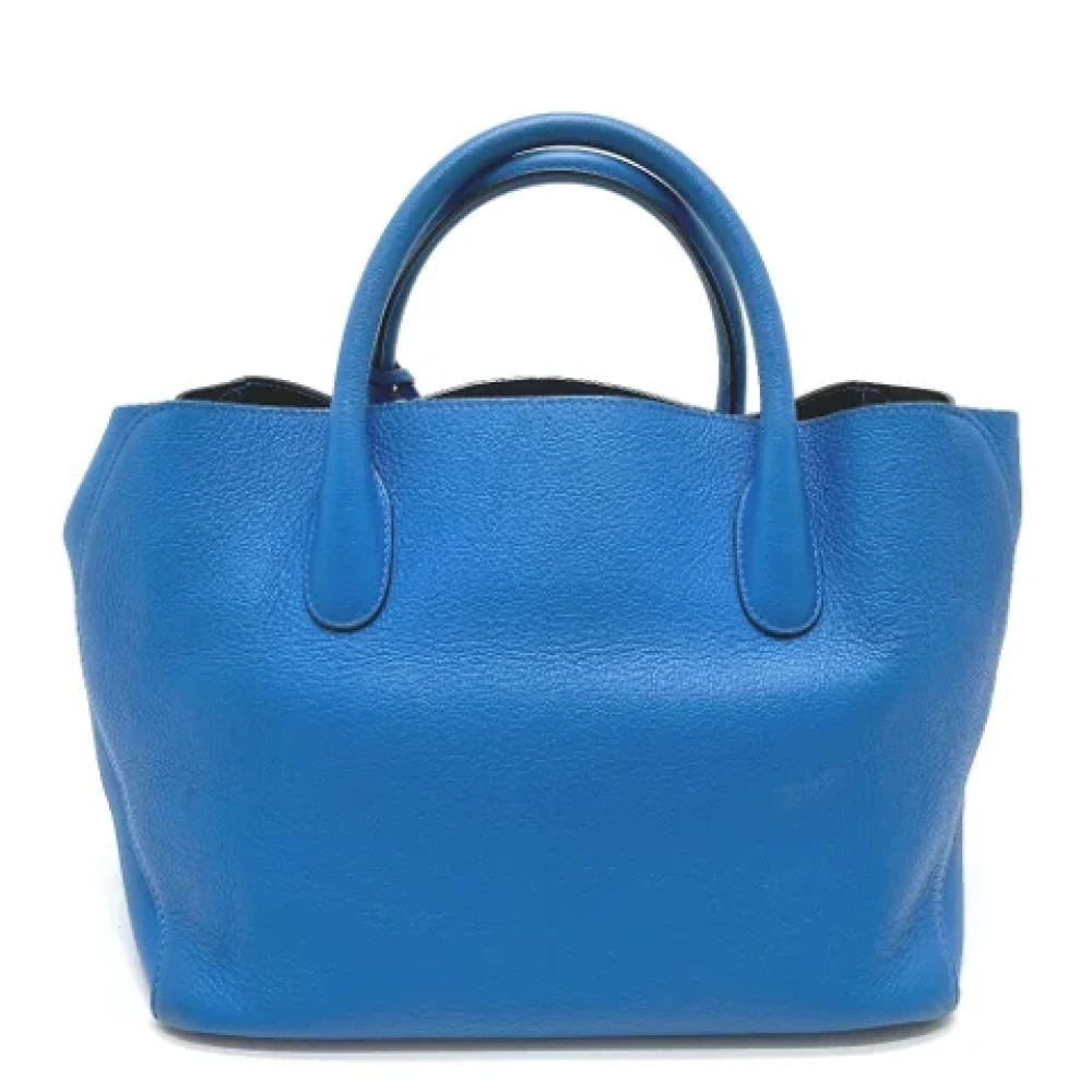 Dior Vintage Pre-owned Leather dior-bags Blue Dames