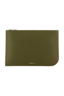 Grön läder Sling Pouch