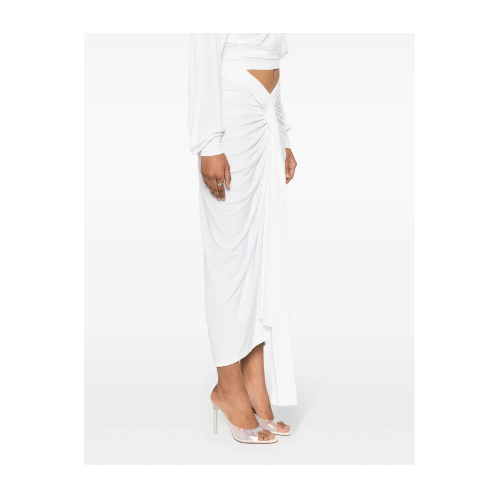 Christopher Esber Witte Split Midi Rok White Dames