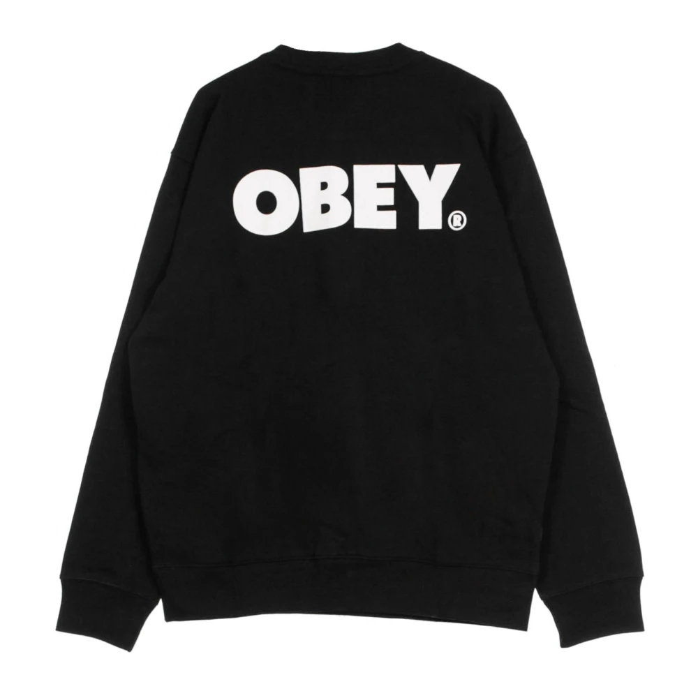 Obey Premium Crew Fleece Sweatshirt Zwart Black Heren