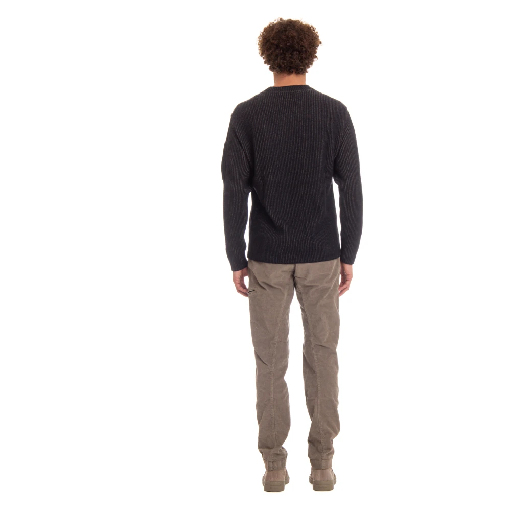 C.P. Company MultiColour Lambswool Sweater met Ciniglia Contrast Multicolor Heren