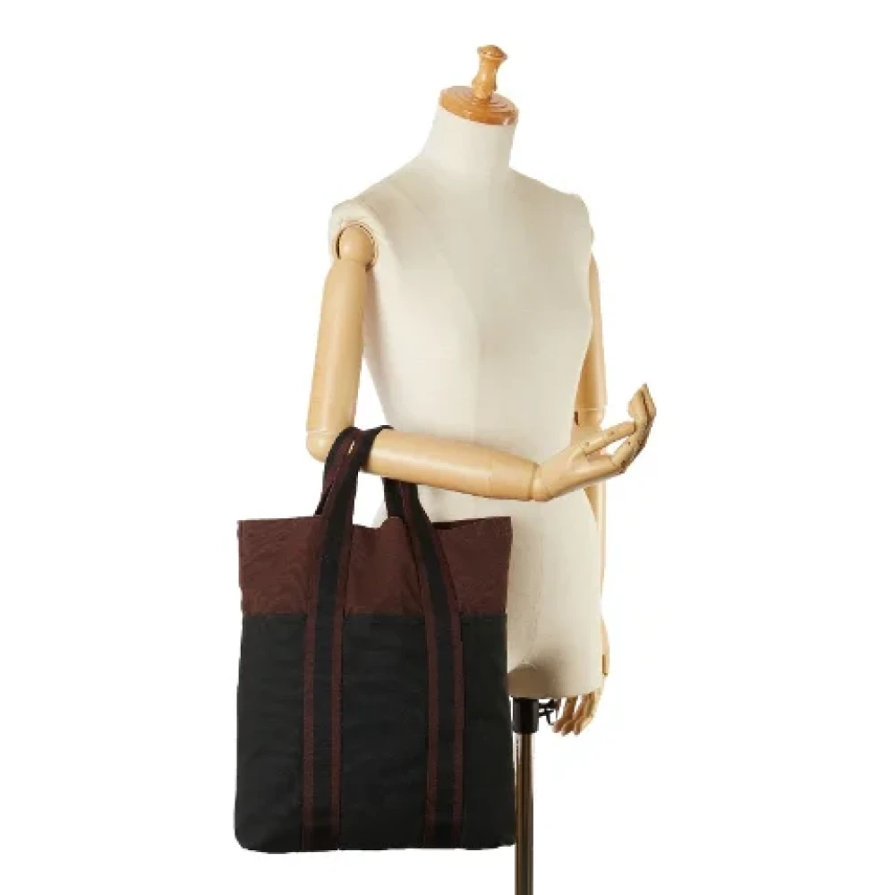 Hermès Vintage Pre-owned Cotton handbags Black Dames