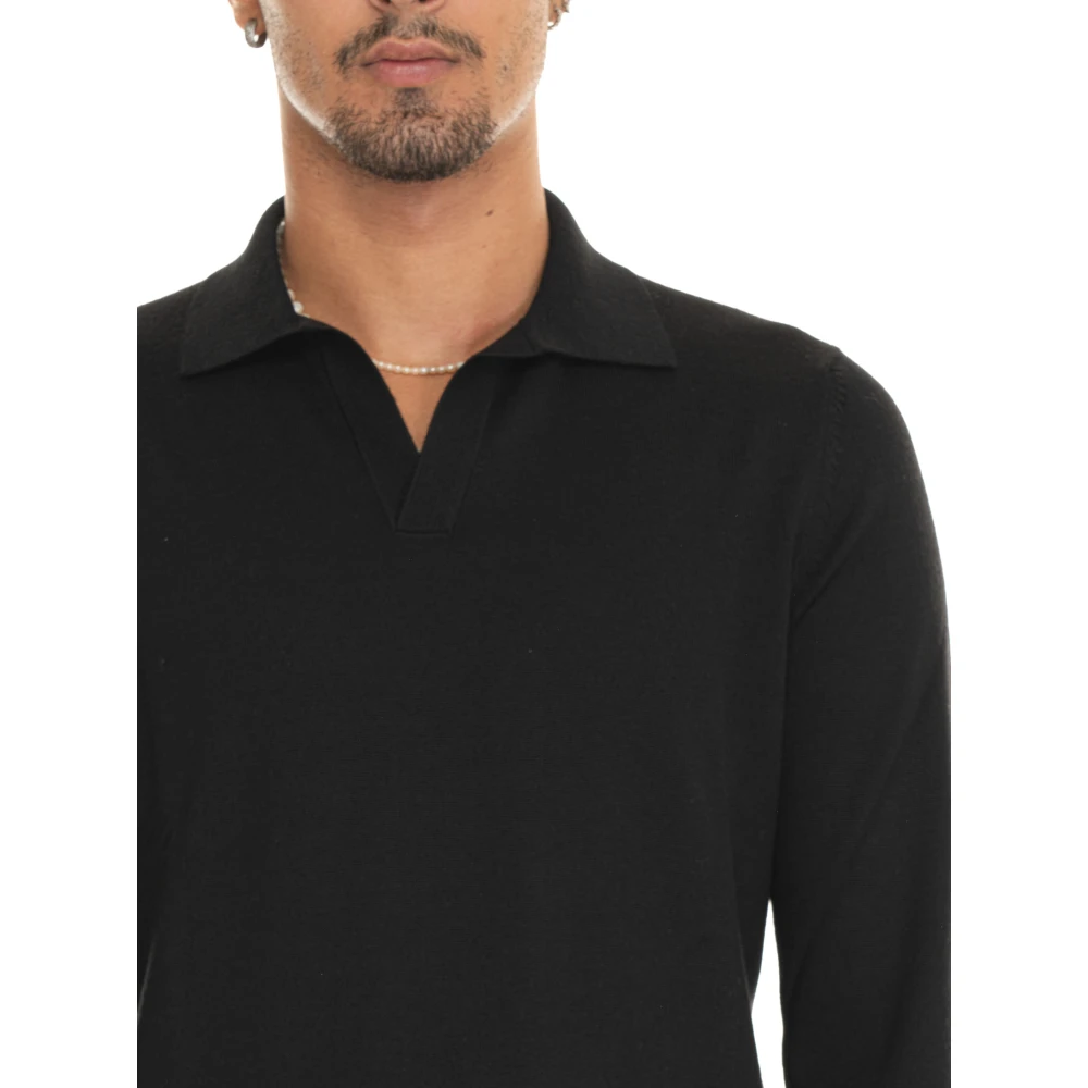 Gran Sasso Klassieke Polo Shirt voor Mannen Black Heren