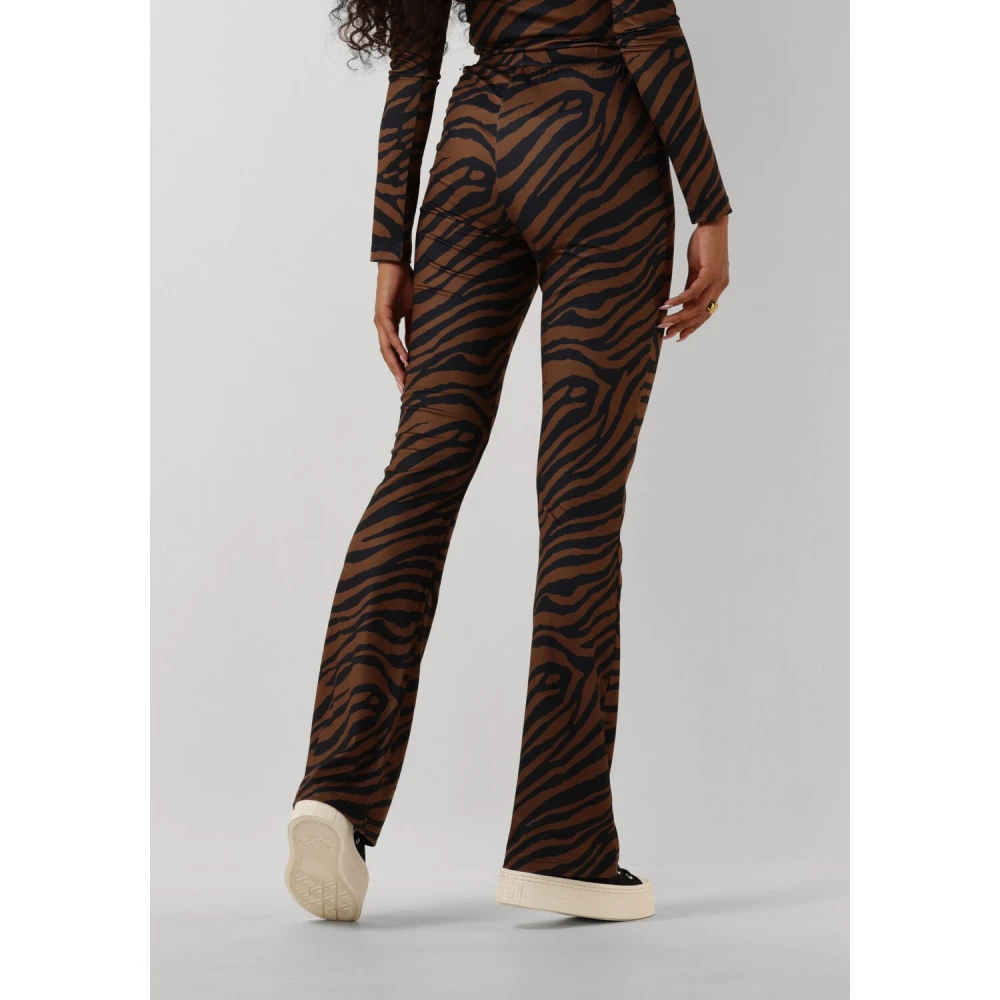 Notre-v Dames Broeken Nv Celeste Flared Pants Brown Dames