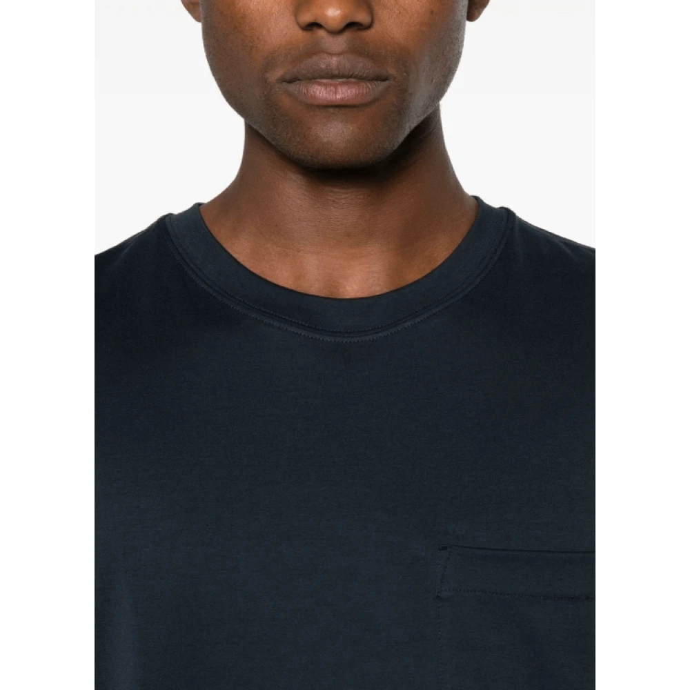 Lardini Navy Blauw Katoenen T-shirt Blue Heren