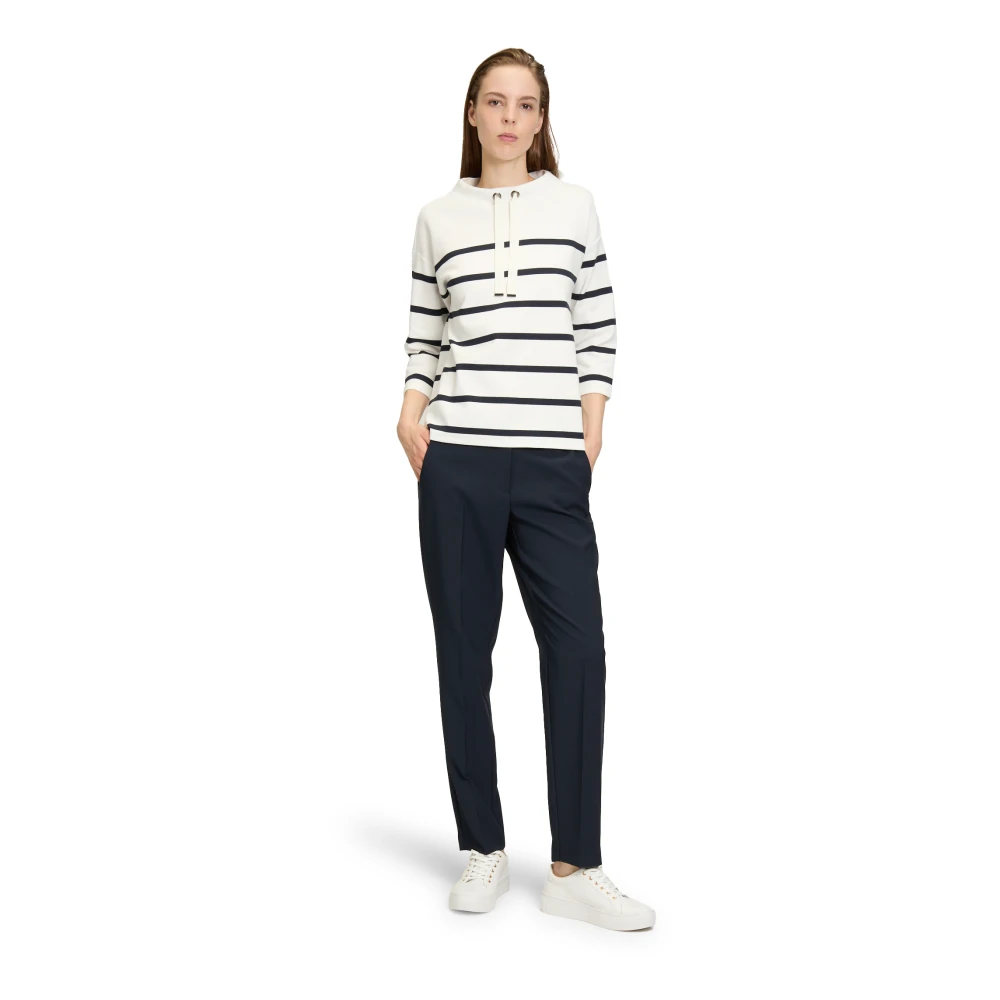 Betty Barclay Modern Gestreept Sweatshirt White Dames