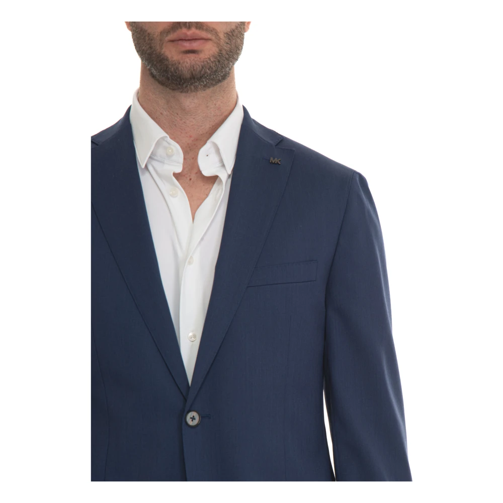 Michael Kors Klassiek 2-knoops pak Blue Heren
