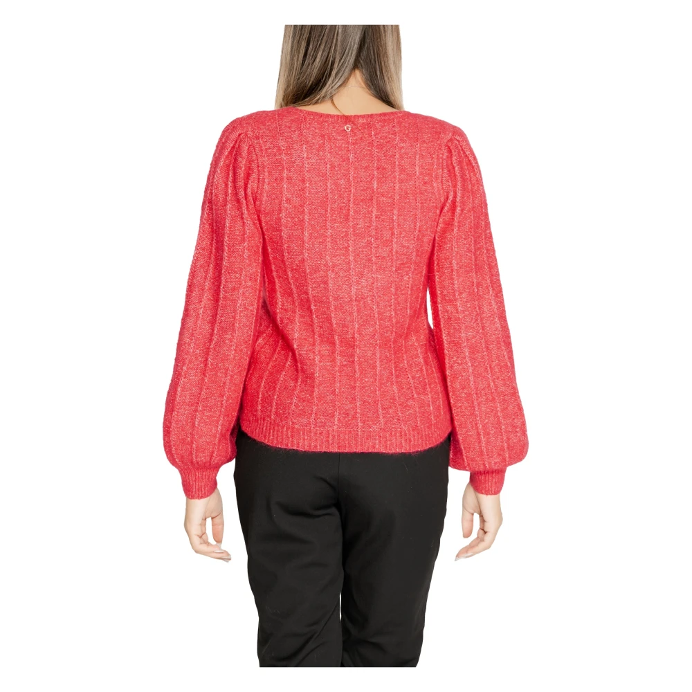 Guess Rode V-hals Gebreide Kleding voor Vrouwen Red Dames