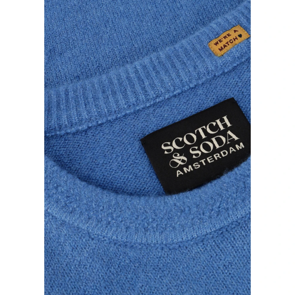 Scotch & Soda Zachte Gebreide Regular Fit Trui Blue Heren