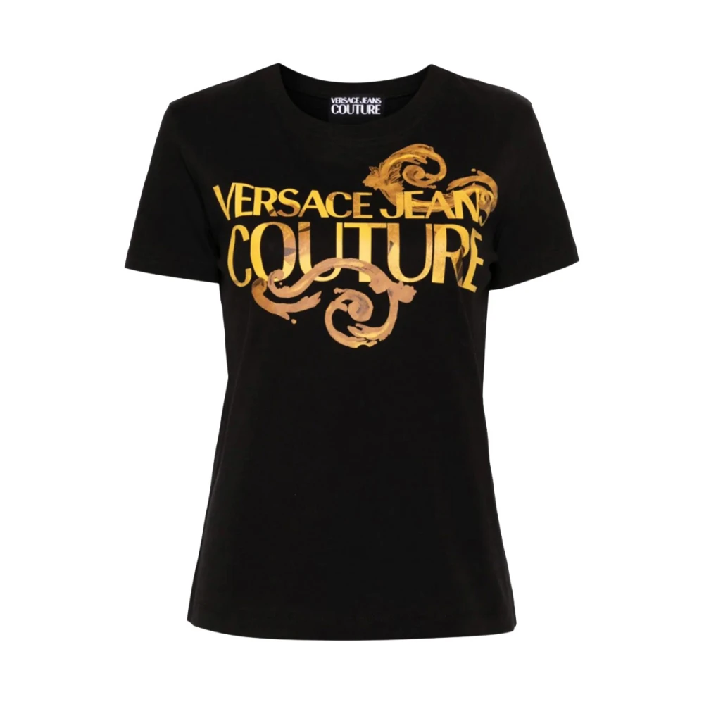 Versace Jeans Couture Kleurrijke T-shirt en Polo Black Dames