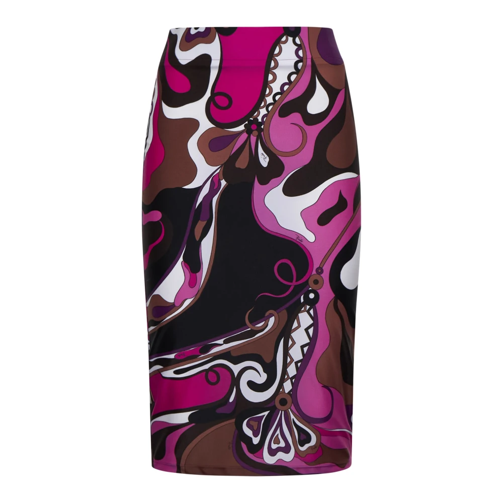 EMILIO PUCCI Abstract Print Pencil Rok Multicolor Dames
