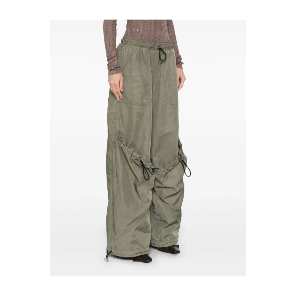 The Attico Groene Elastische Trekkoord Broek Green Dames