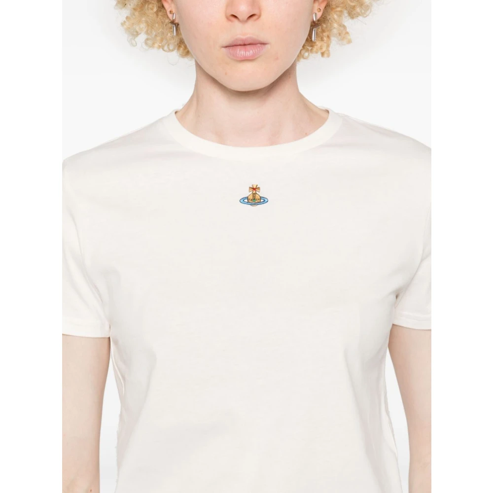 Vivienne Westwood Witte Orb Logo T-shirts en Polo's White Dames