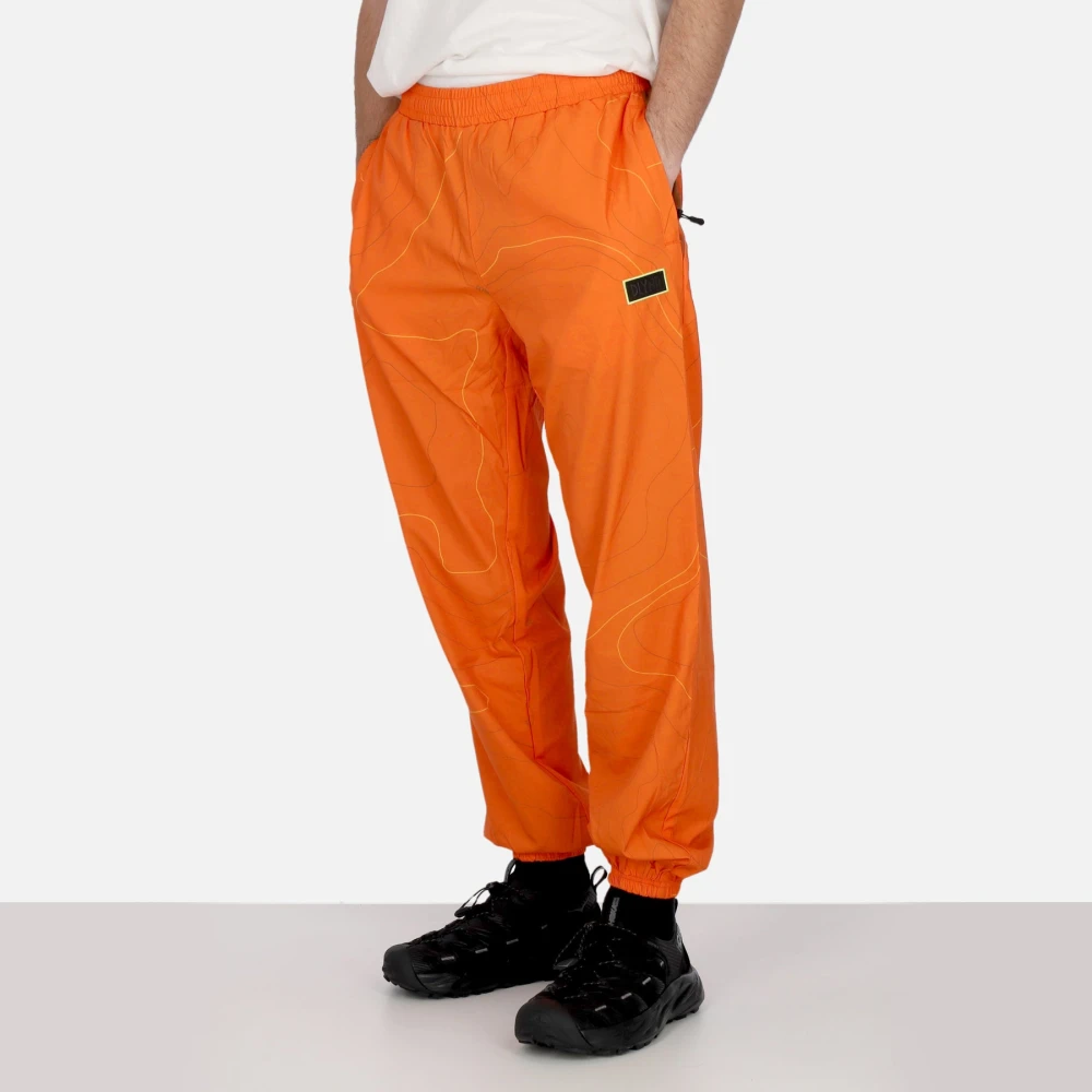 Dolly Noire Oranje Baggy Trainingsbroek met Mesh Orange Heren