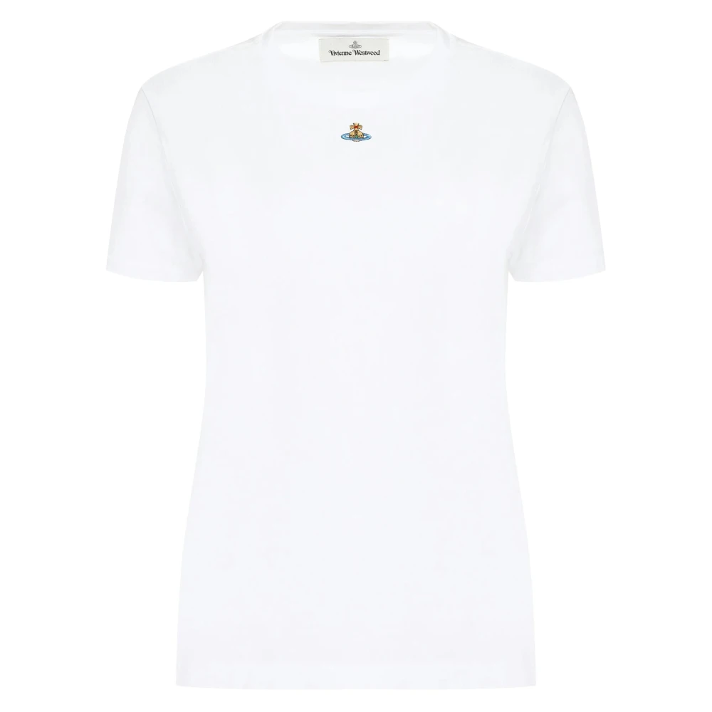 Vivienne Westwood Women's White T-Shirts, L, Orb Peru T-Shirt