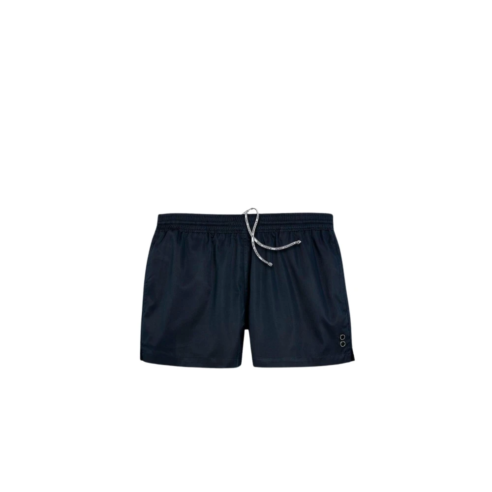 Ron Dorff Ademende marineblauwe sportshorts Blue Heren