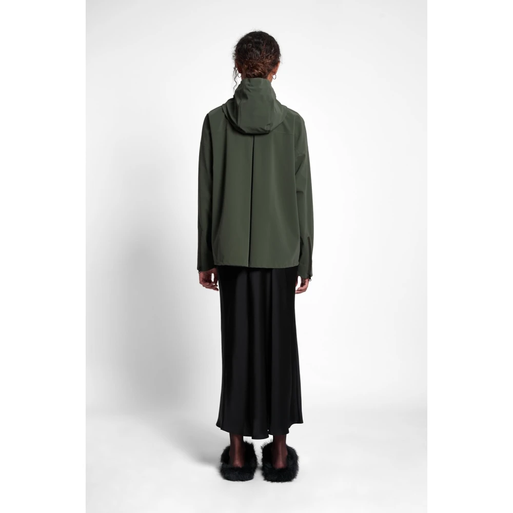 Stutterheim Matte Zip Regenjas Green Dames