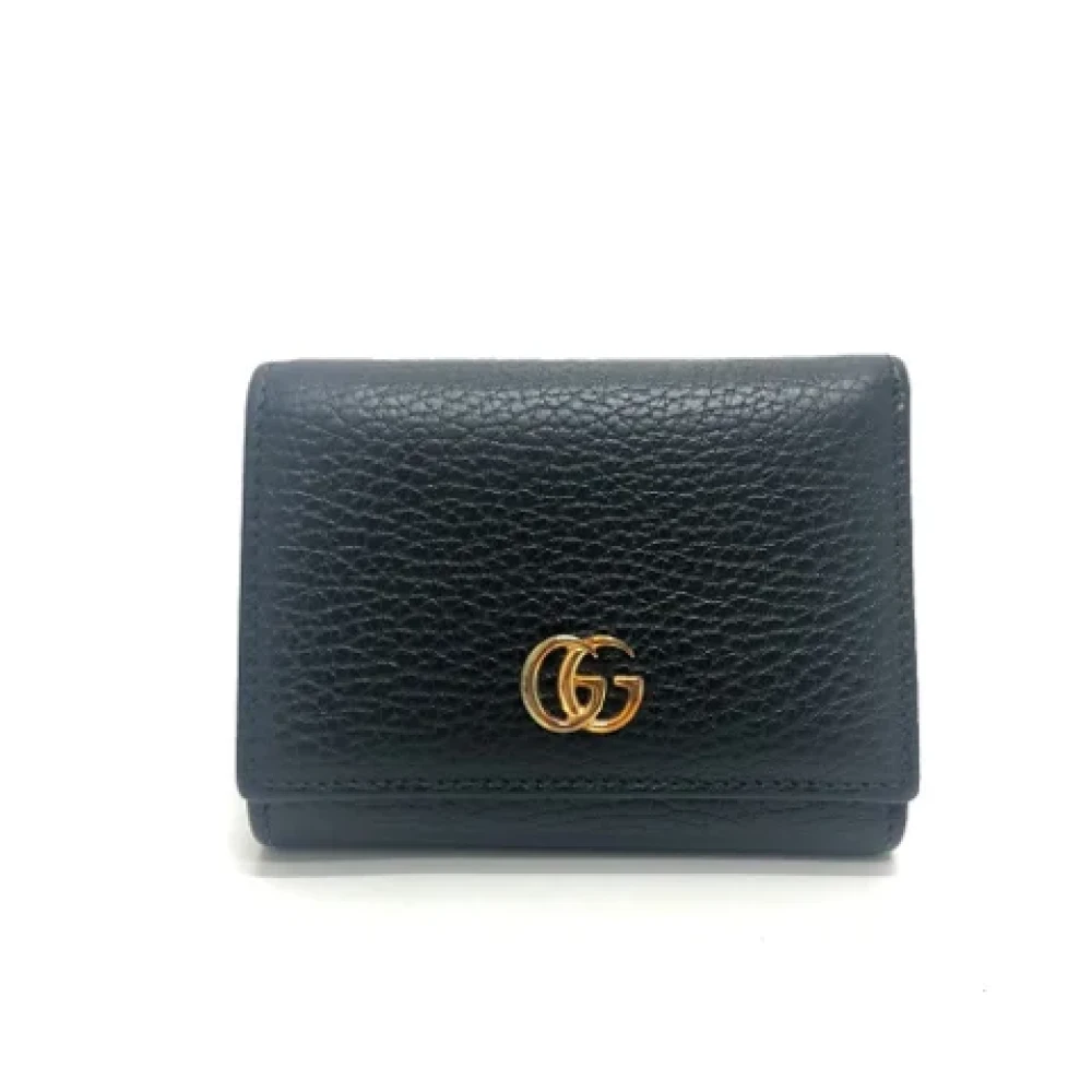 Gucci Vintage Pre-owned Leather wallets Black Dames