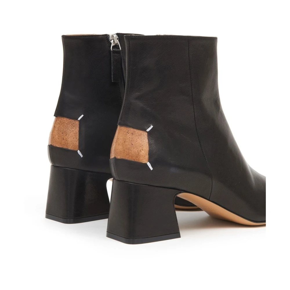 Maison Margiela Zwarte vierkante haklaarzen Black Dames