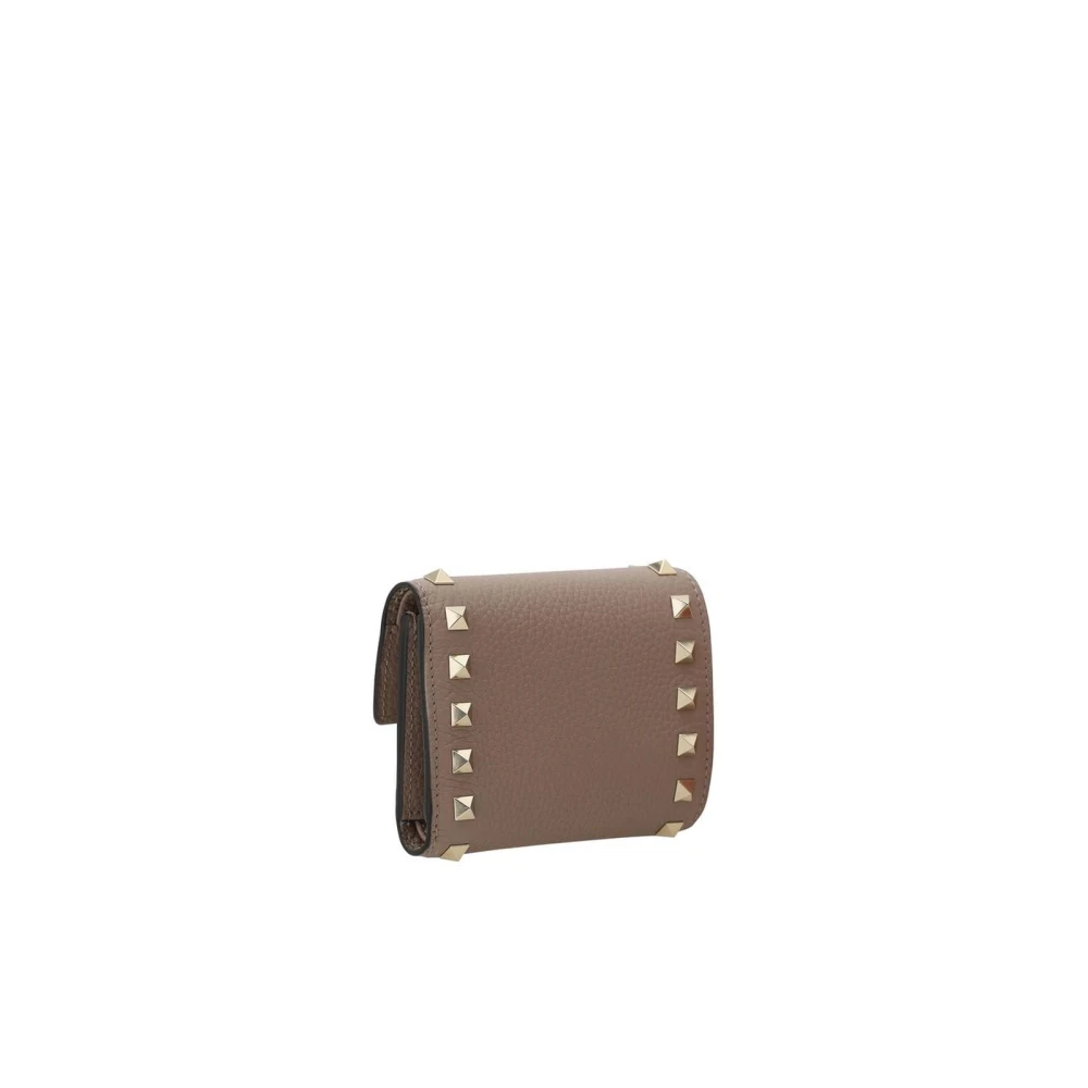 Valentino Garavani Rockstud Bifold Portemonnee in Poudre Pink Dames