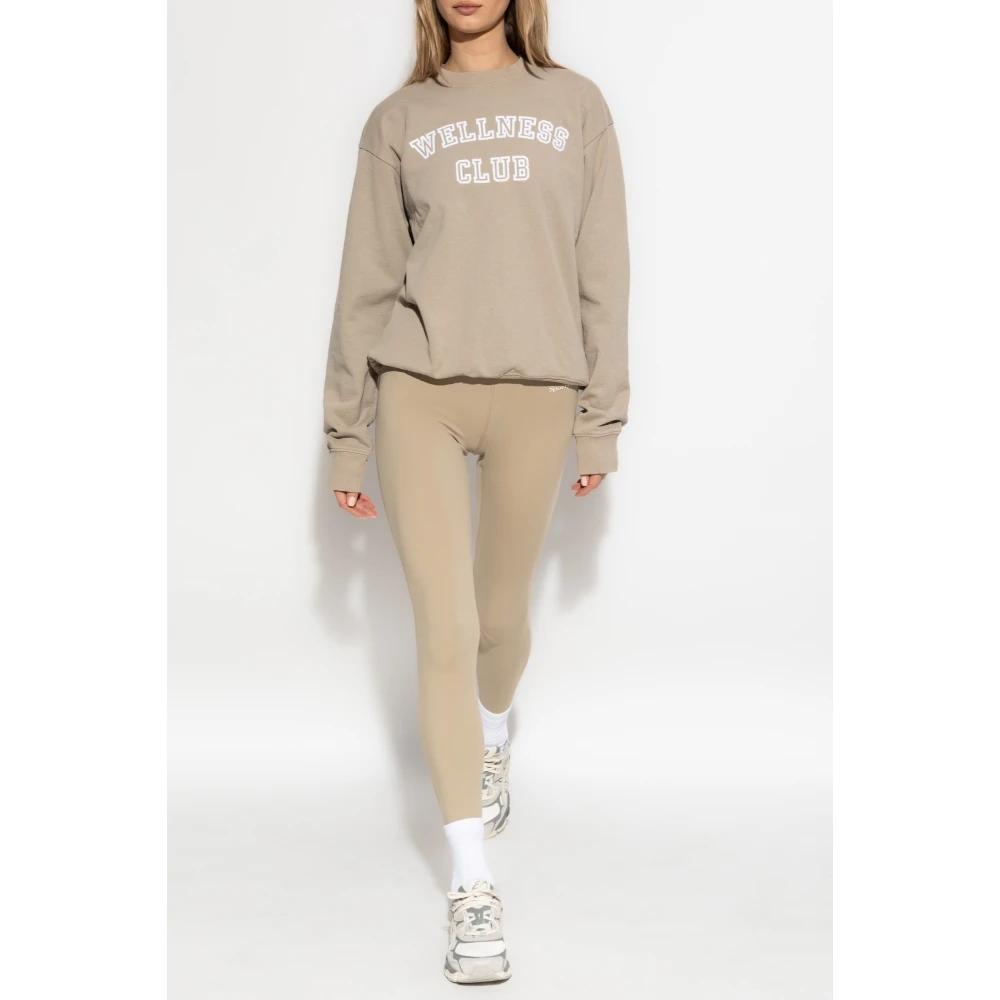 Sporty & Rich Gedrukte sweatshirt Beige Dames