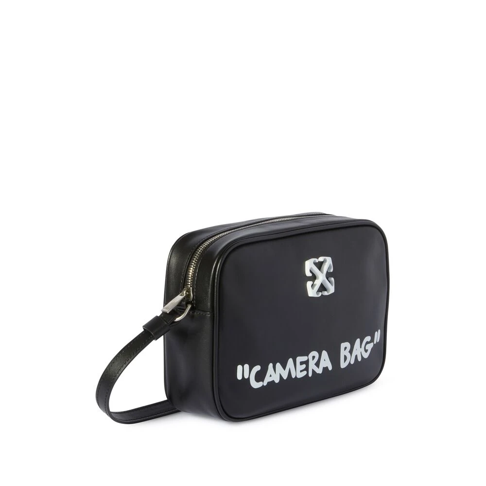 Off White Zwarte Schoudertas met Ritssluiting Black Dames