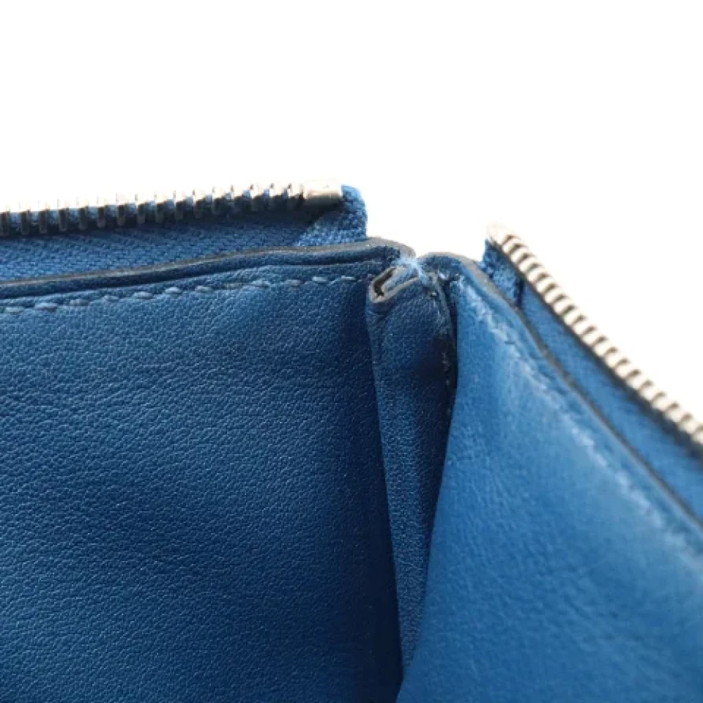 Hermès Vintage Pre-owned Leather pouches Blue Dames