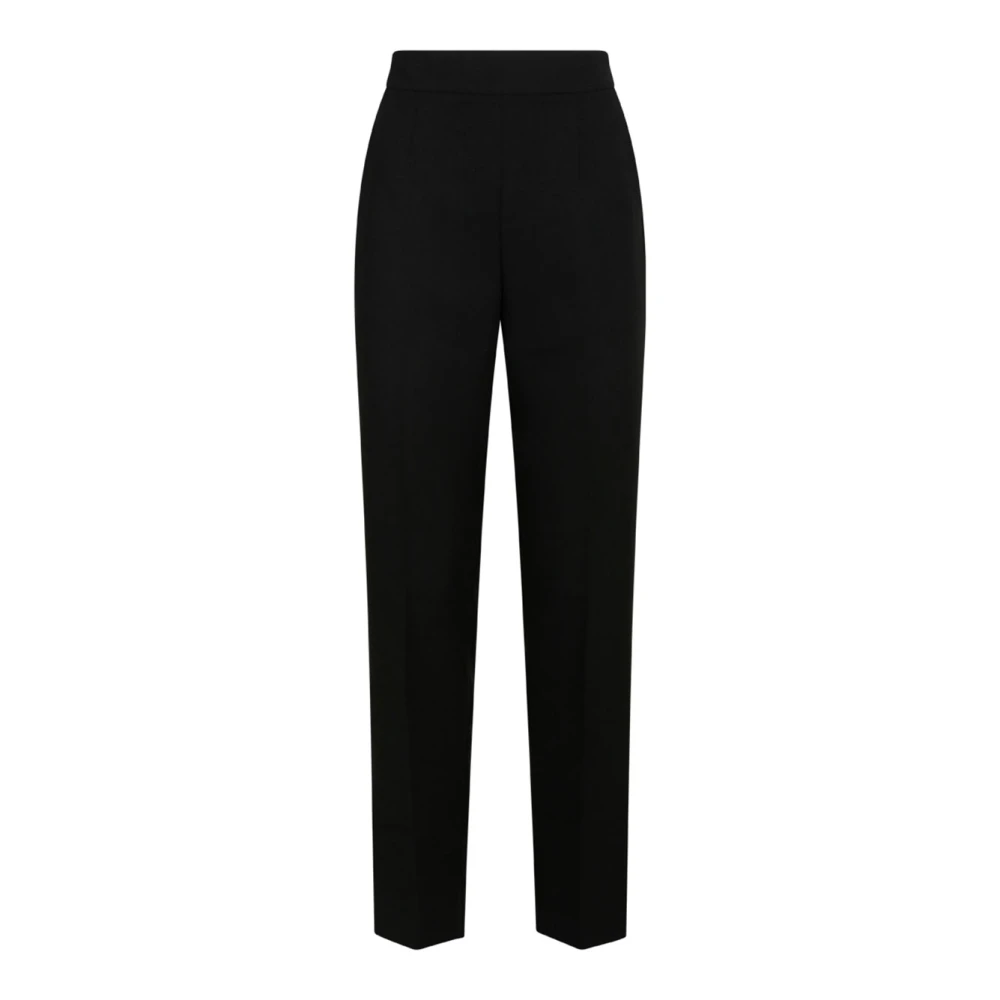 Nenette Zwarte Cigarettebroek van Crepe Black Dames