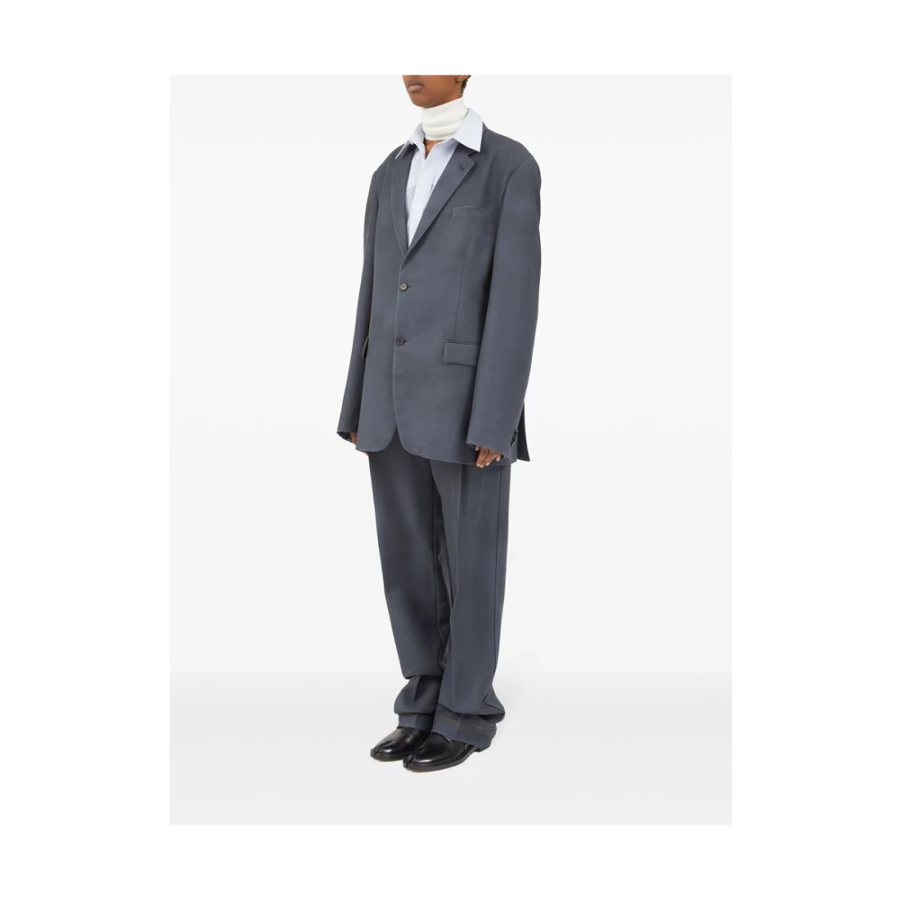 Maison Margiela Grijze Mohair-Wollen Jas Gray Dames
