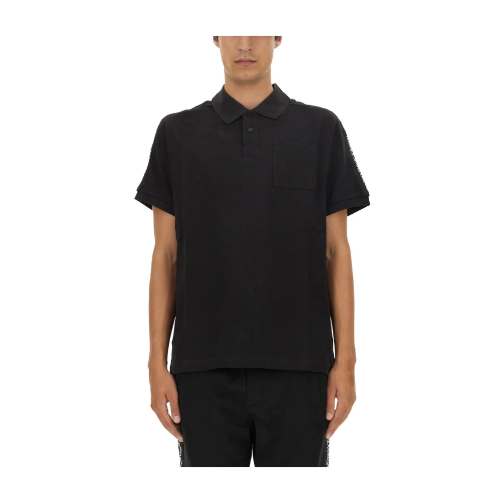 Versace Jeans Couture Katoenen Polo Shirt Regular Fit Black Heren