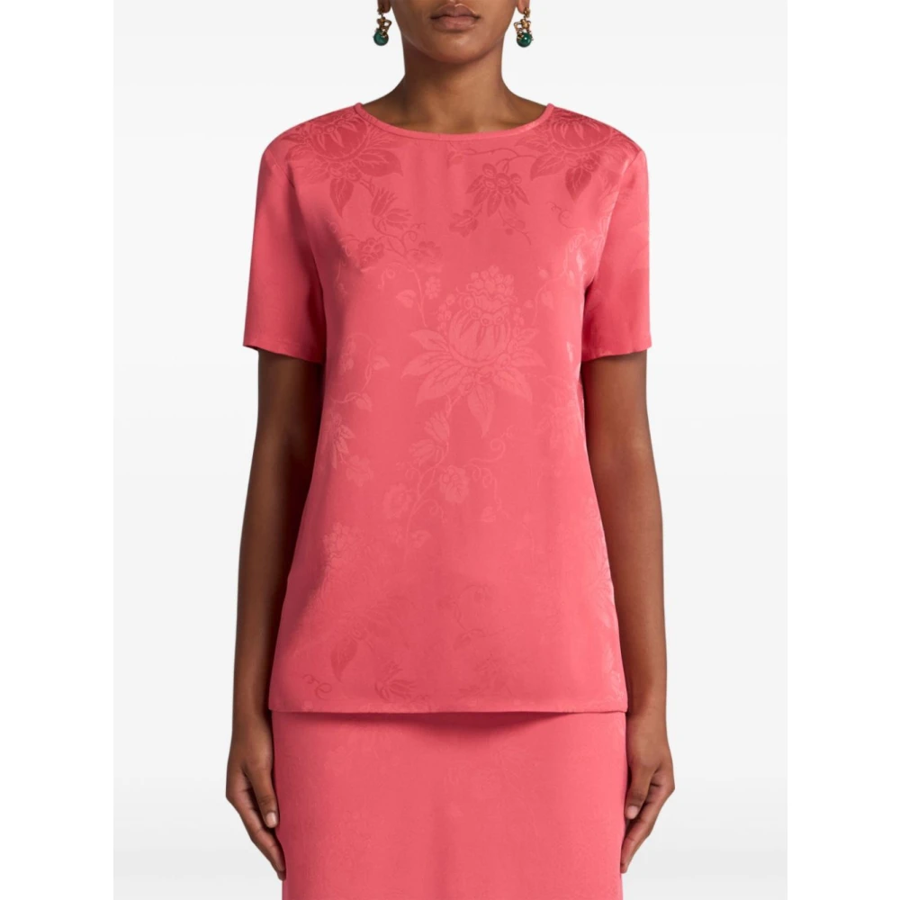 ETRO Koraalbladeren Top Pink Dames