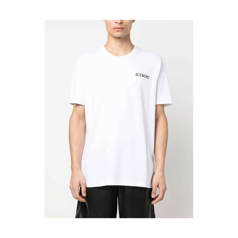 Iceberg Grafische Print Katoenen T-shirt White Heren